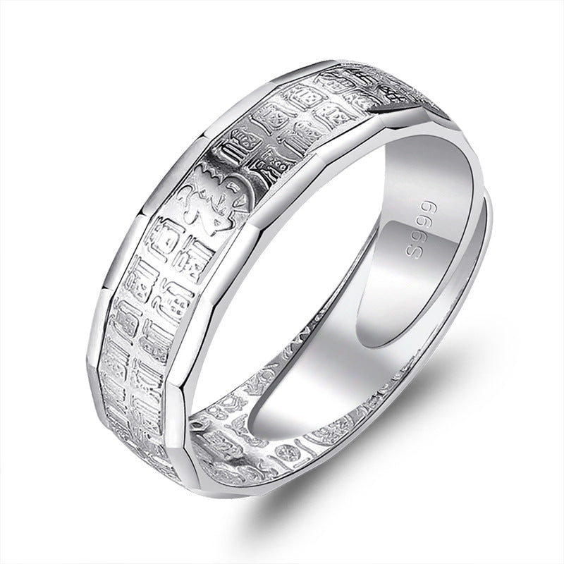 Men's Style Sier-plated For Single Unique Hipster Rings