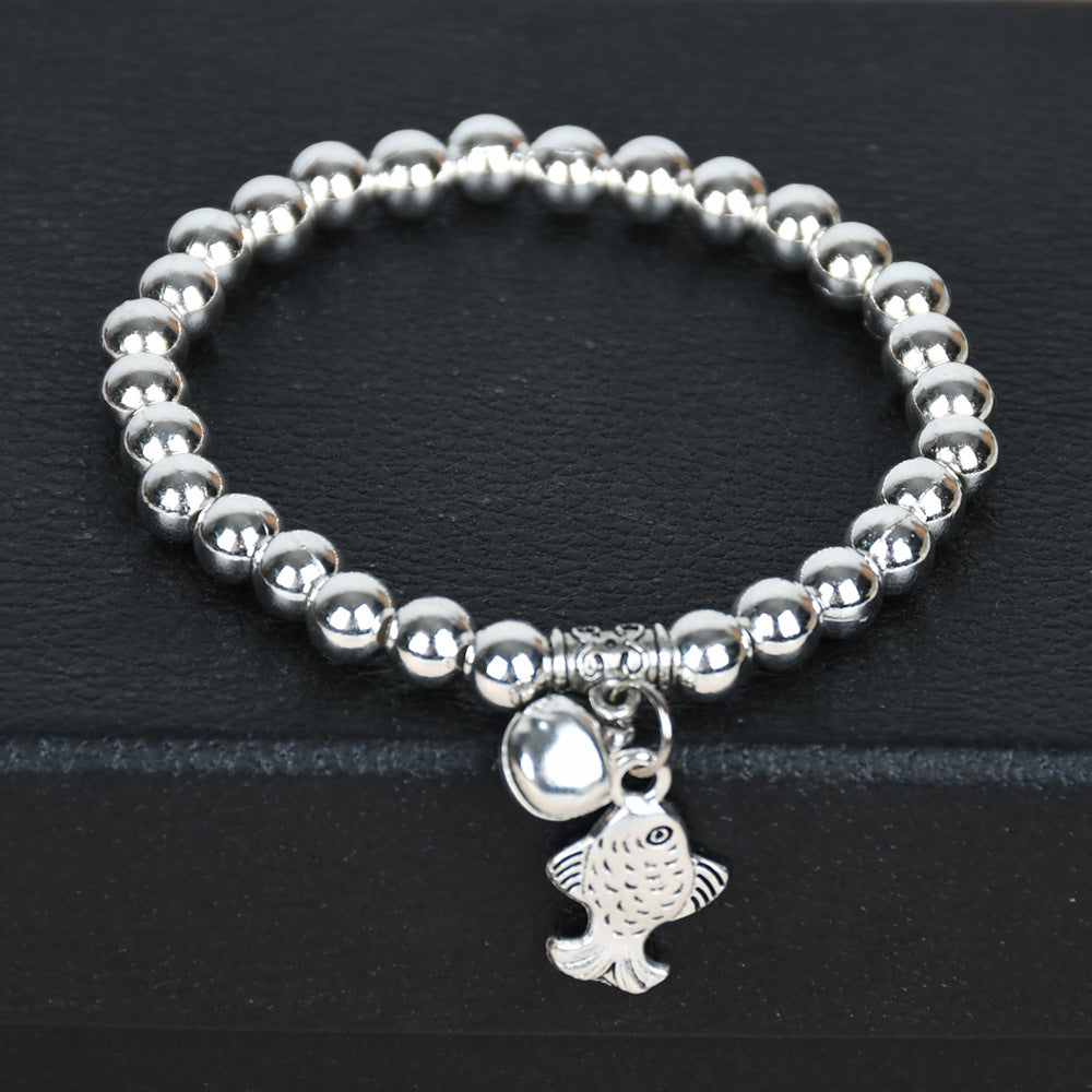 Chinese Style Large Sier Female Lotus Seedpod Bracelets