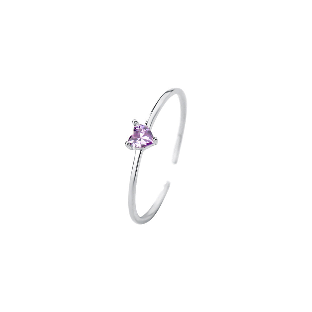 Loving Heart In Sterling Sier White Rings