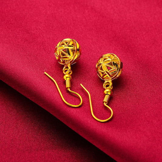 Women's Brass Gold Plated Vintage Bridal Fashion Earrings