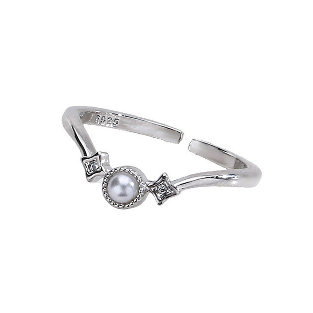 Antique Twist Pearl Gold-plated High Sense Court Rings