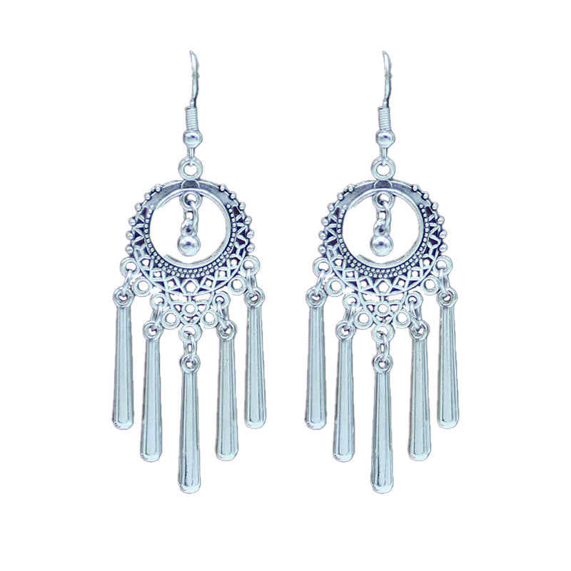 Exotic Retro Artistic Classical Dignified Ear Hook Hollow Earrings