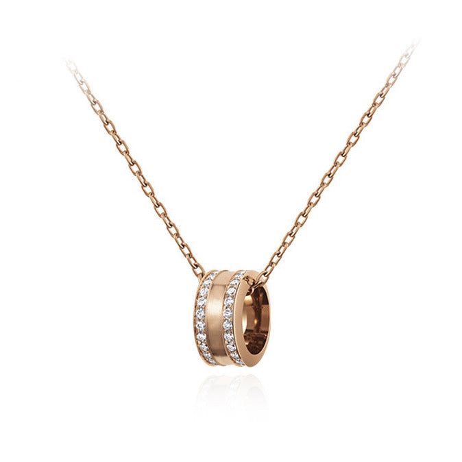 Micro Inlaid Zircon Titanium Steel No Fading Necklaces