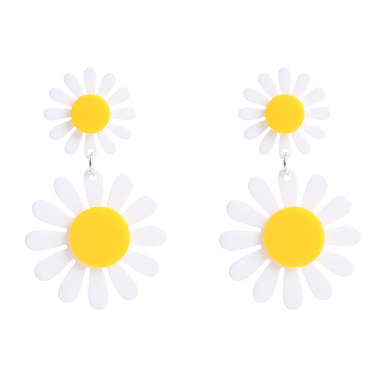 Jewelry Bohemian Simple Flowers Contrast Color Earrings