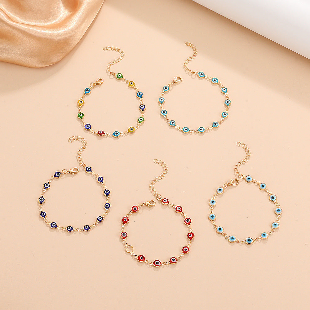 Women's Popular Devil's Eye Colorful Turkish Blue Bracelets