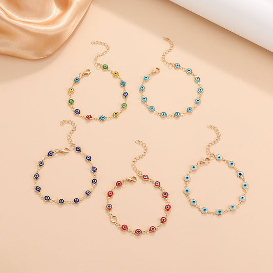 Women's Popular Devil's Eye Colorful Turkish Blue Bracelets