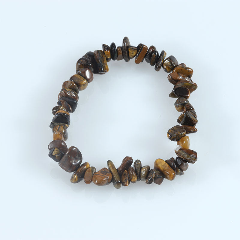 Natural Colorful Gravel Irregular Hand-woven Stretch Bracelets