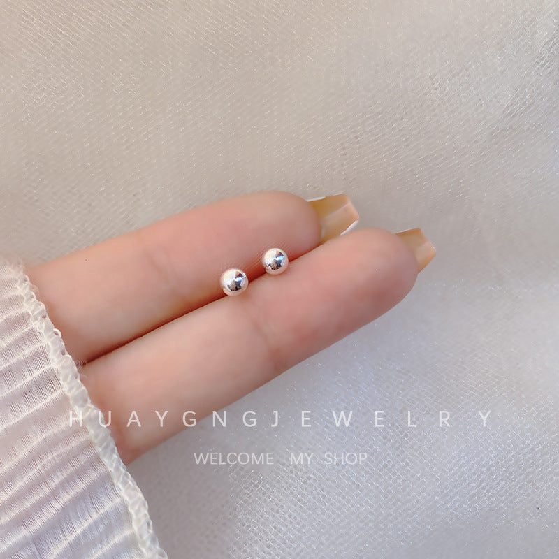 Women's Sier Needle Korean Style French Petite Retro Graceful Imitation Earrings