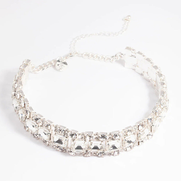 Women's Simple Rhinestone High-grade Retro Diamonds Clavicle Necklaces
