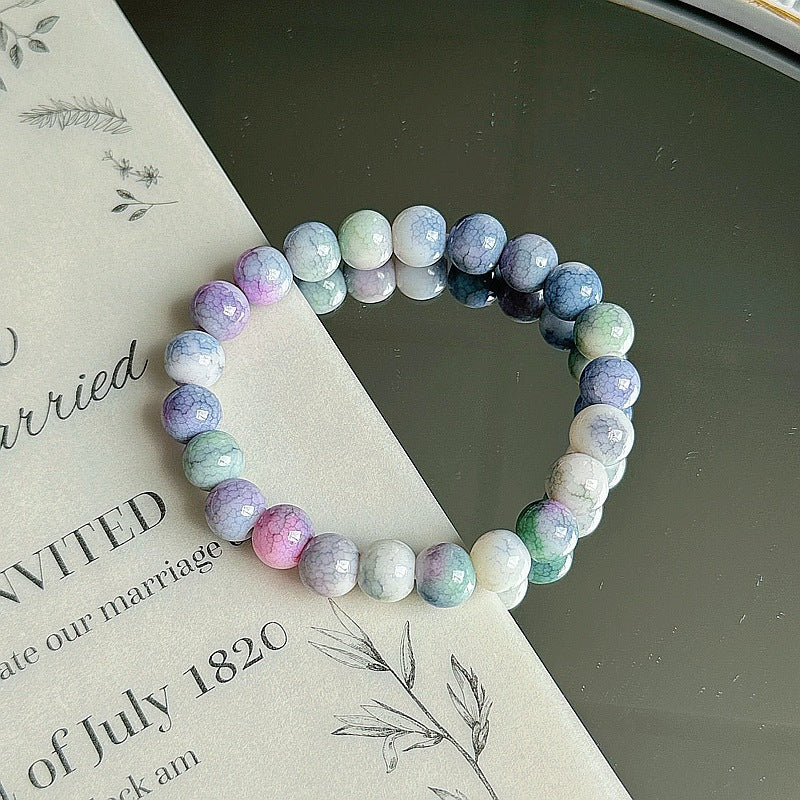 Purple Crystal Female Pliable Temperament Rosary Decompression Hand Bracelets