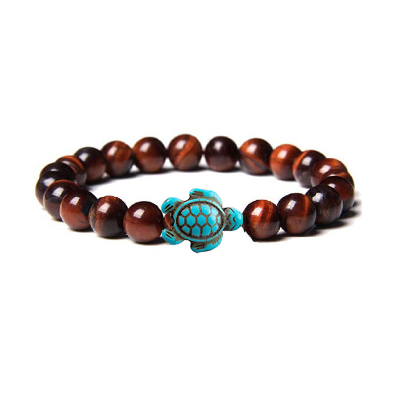 Women's & Men's Turquoise Turtle Volcanic Rock White More Bracelets