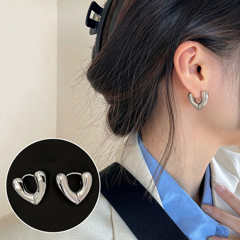 Women's Ellipse Simple Metal Ear Cuff Fashionable Earrings