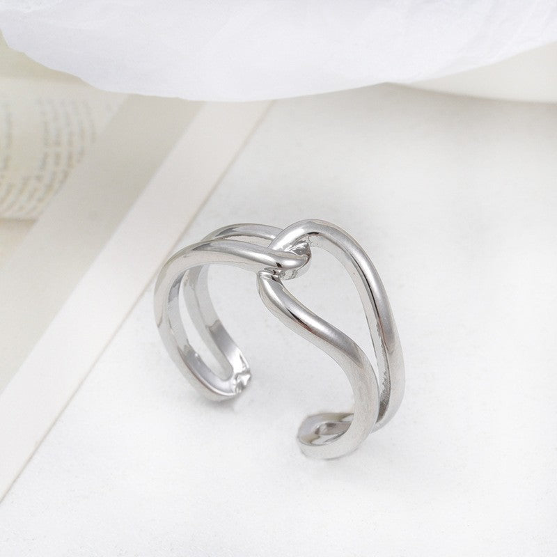 Micro Inlaid Zircon Pearl White Female Rings