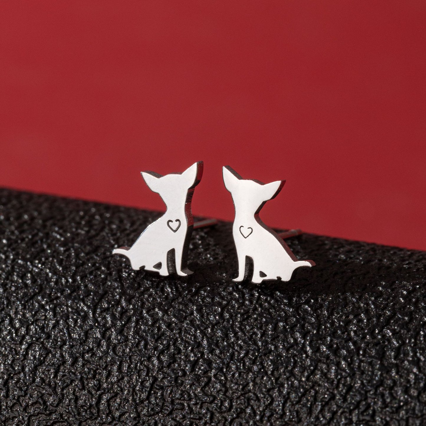 Stainless Steel Zodiac Puppy Style Small Earrings