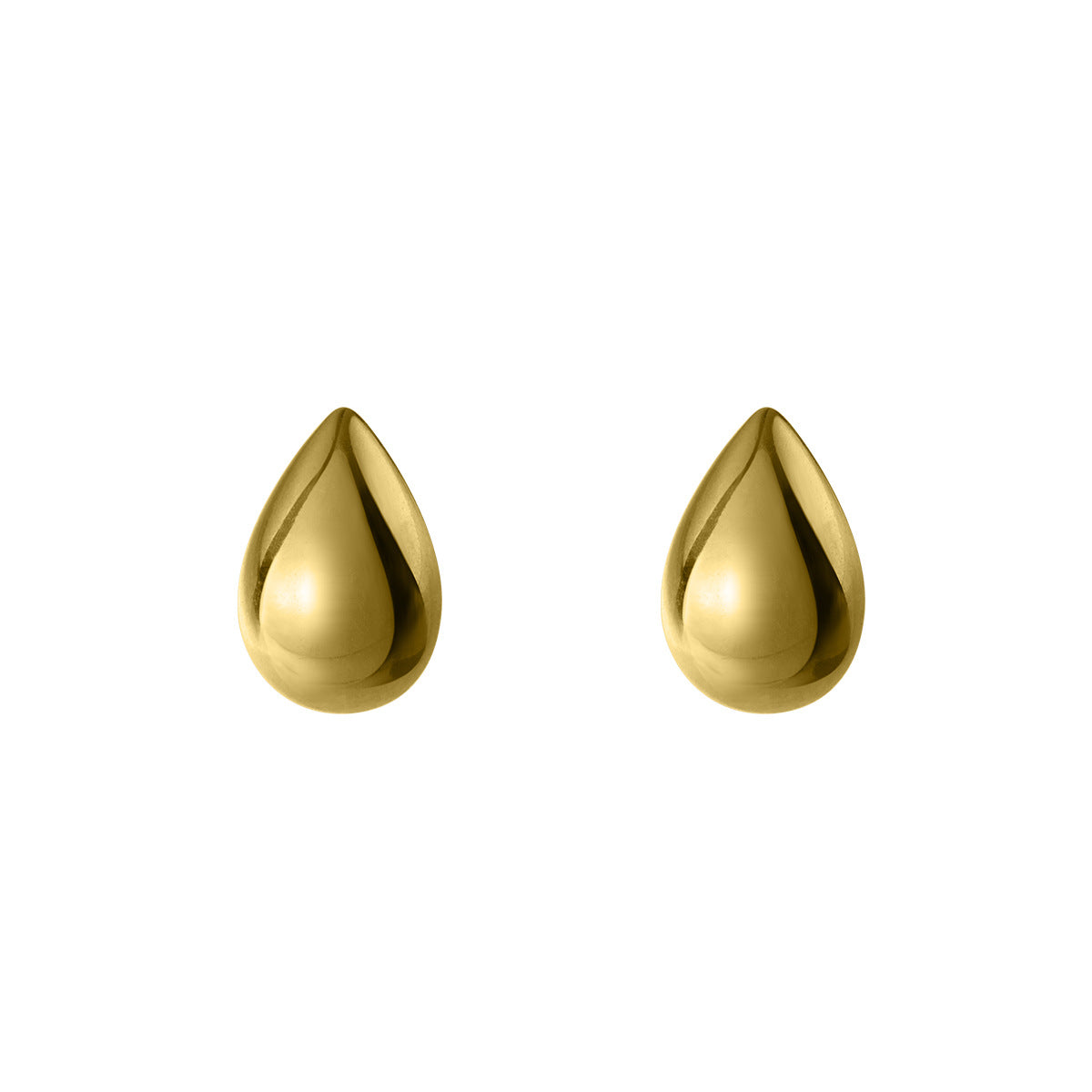 Women's Sier Simple Glossy Water Drop Ear Earrings