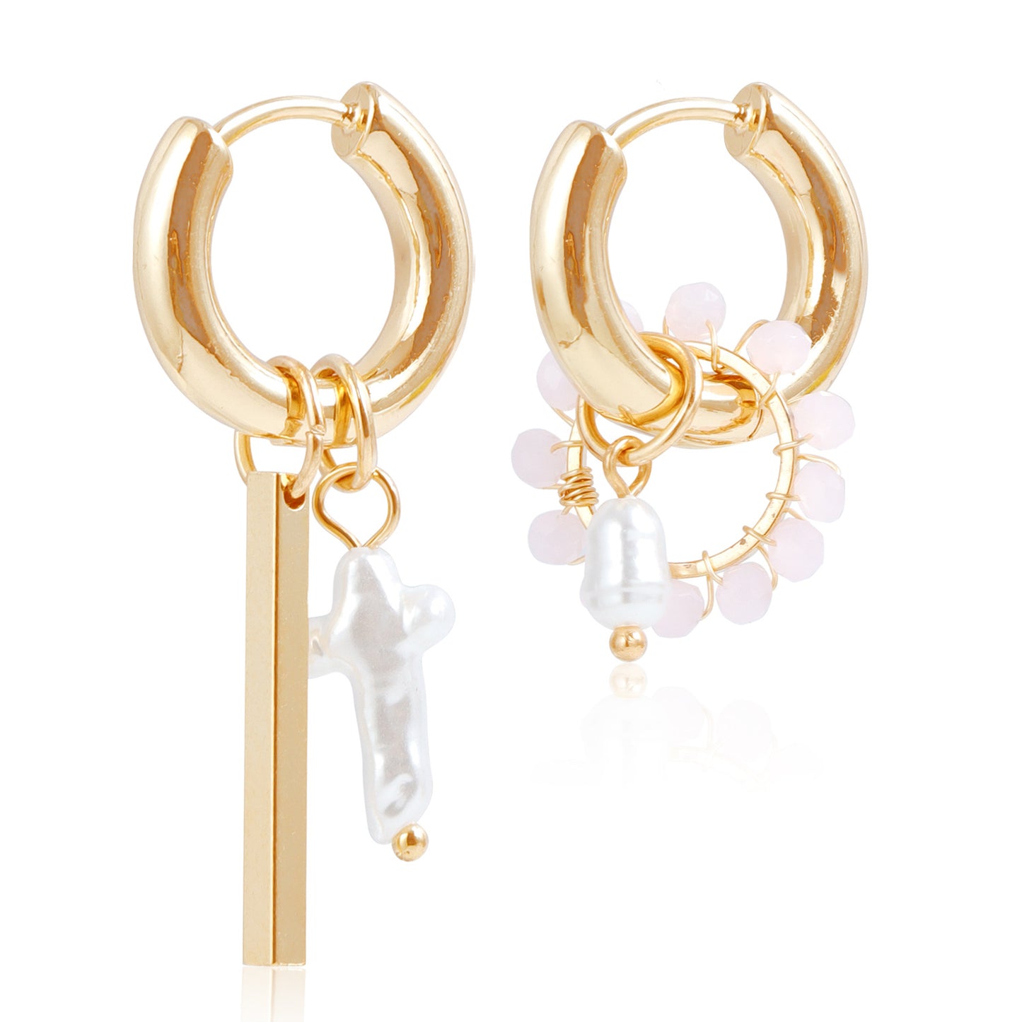 Hipster Geometric Woven Crystal Ear Simple Earrings