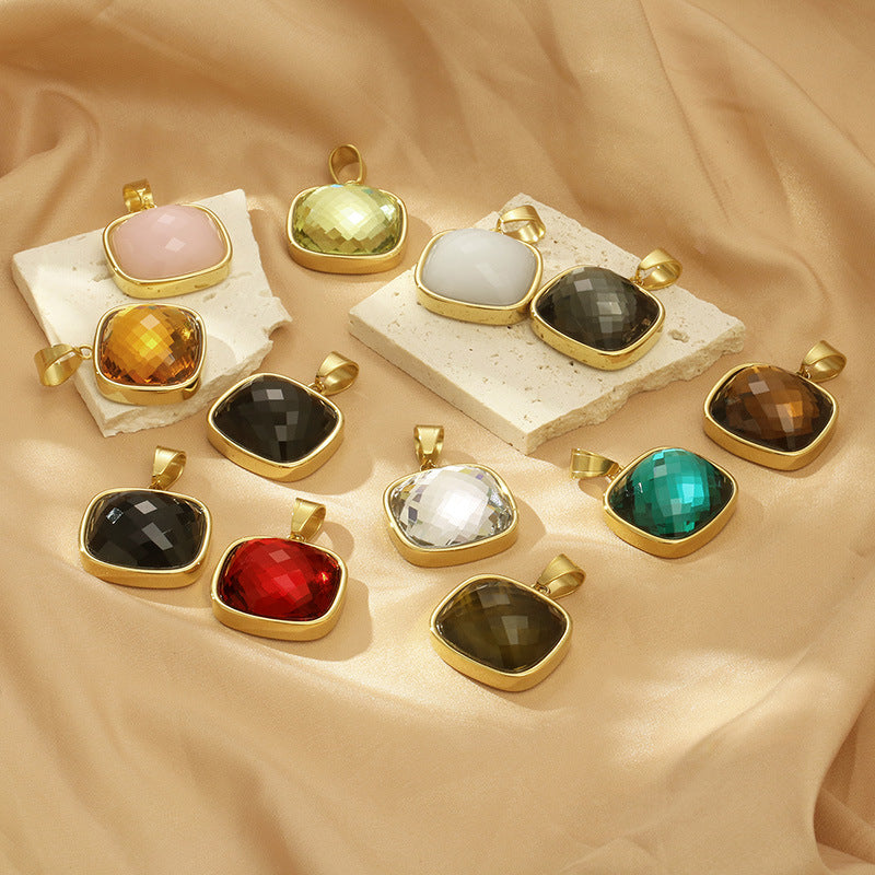 Elegant High Sense Square Multicolor Retro Pendants