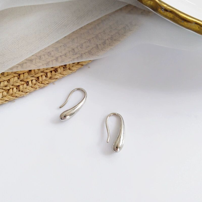 Korean Style Stainless Steel Drop-shaped Cold Niche Design Earrings