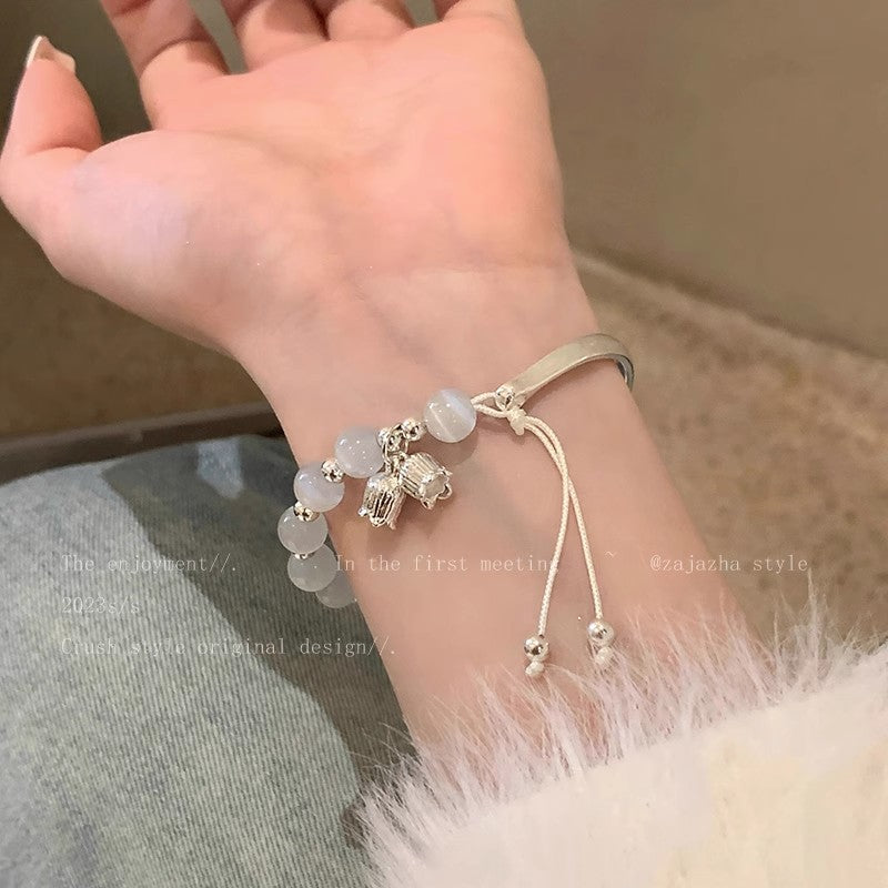 Chain Exquisite Opal Chinese Style Lily Affordable Bracelets