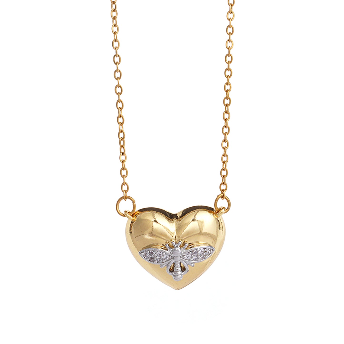 Women's Heart Butterfly Saturn Inlaid Zircon Versatile Personality Necklaces