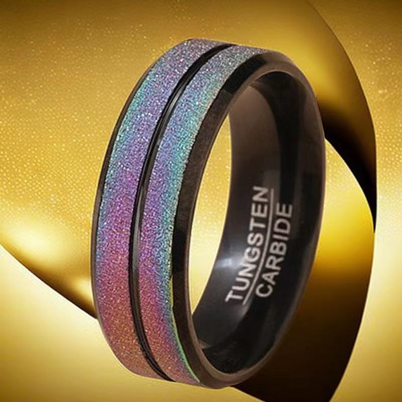Men's Titanium Steel Niche Advanced Color-free Black Rings