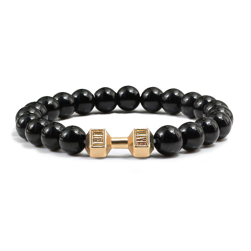 Beaded Black Frosted Stone Color Turquoise Bracelets