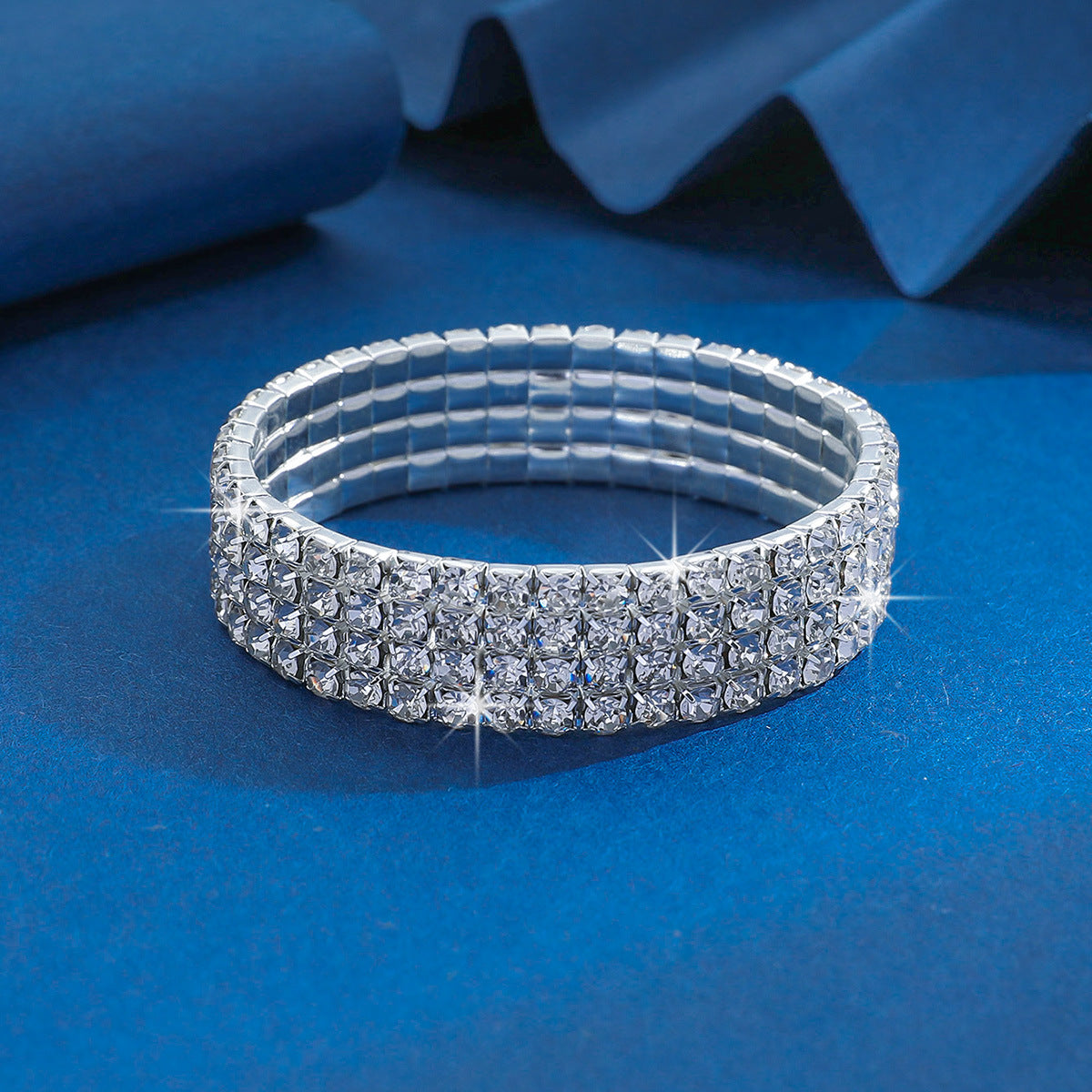Affordable Luxury Fashion Zircon Elastic Rhinestone Bracelets