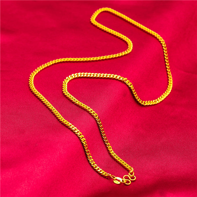 Women's Vietnam Placer Gold Live Broadcast Lengthening Chain Twist Necklaces
