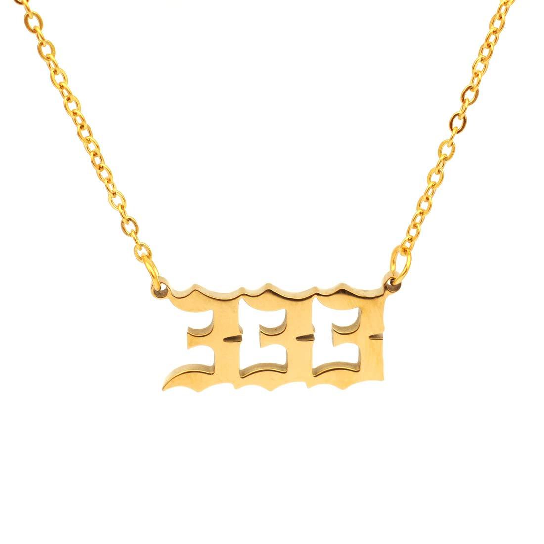 Digital Female Number Stainless Steel Clavicle Necklaces