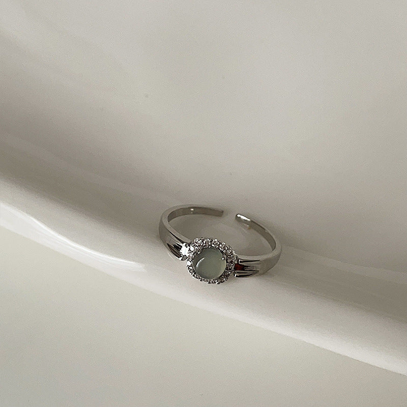 Feeling Chalcedony Gourd Water Drop Female Rings