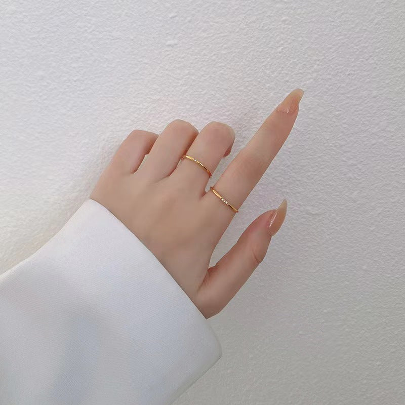 Titanium Steel Female Special Interest Light Luxury Rings