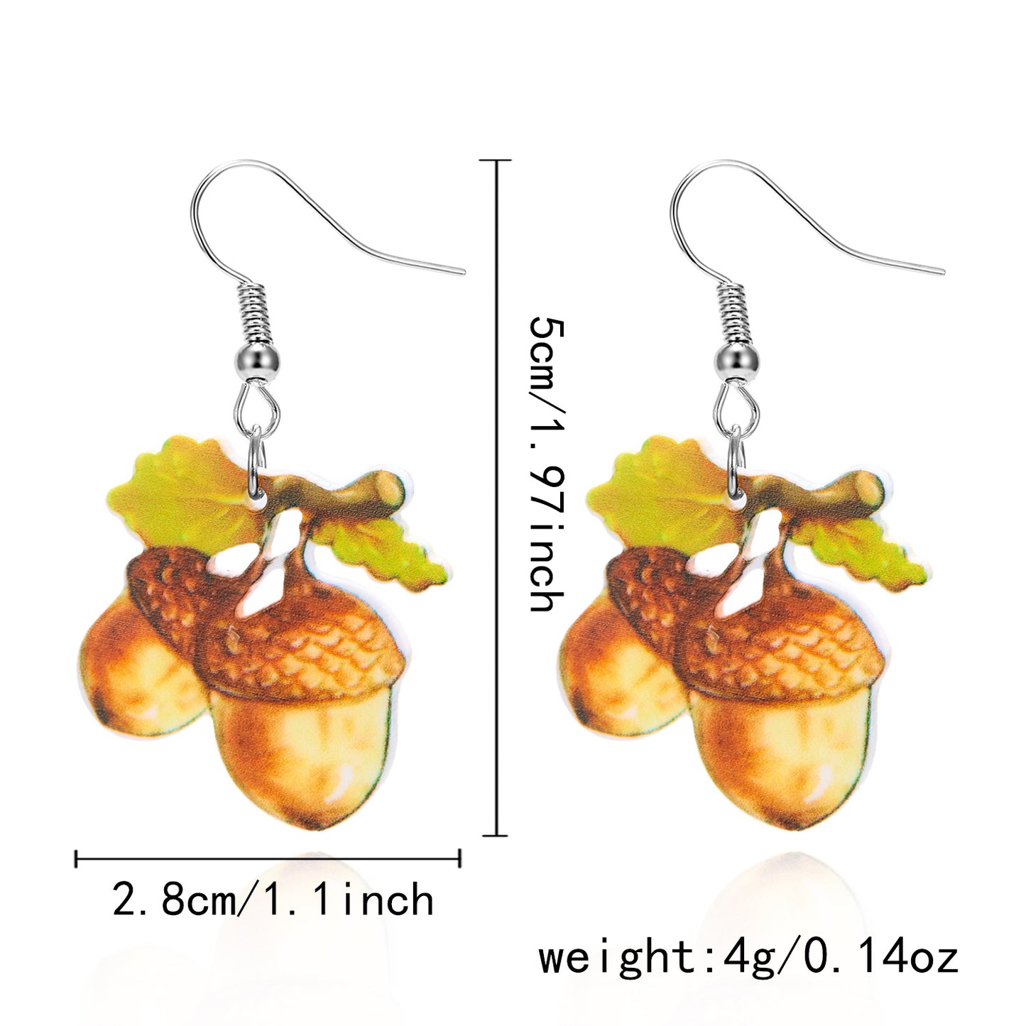 Cartoon Cat Squirrel Acrylic Painted Small Rings