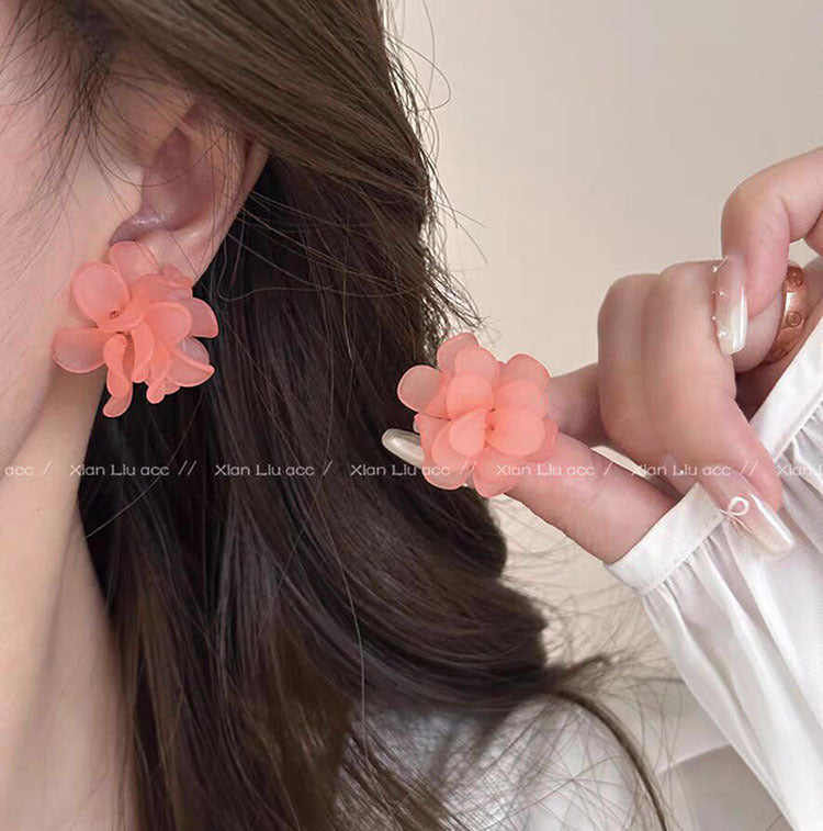 Pin Fairy Summer Fresh Three-dimensional Flower Earrings