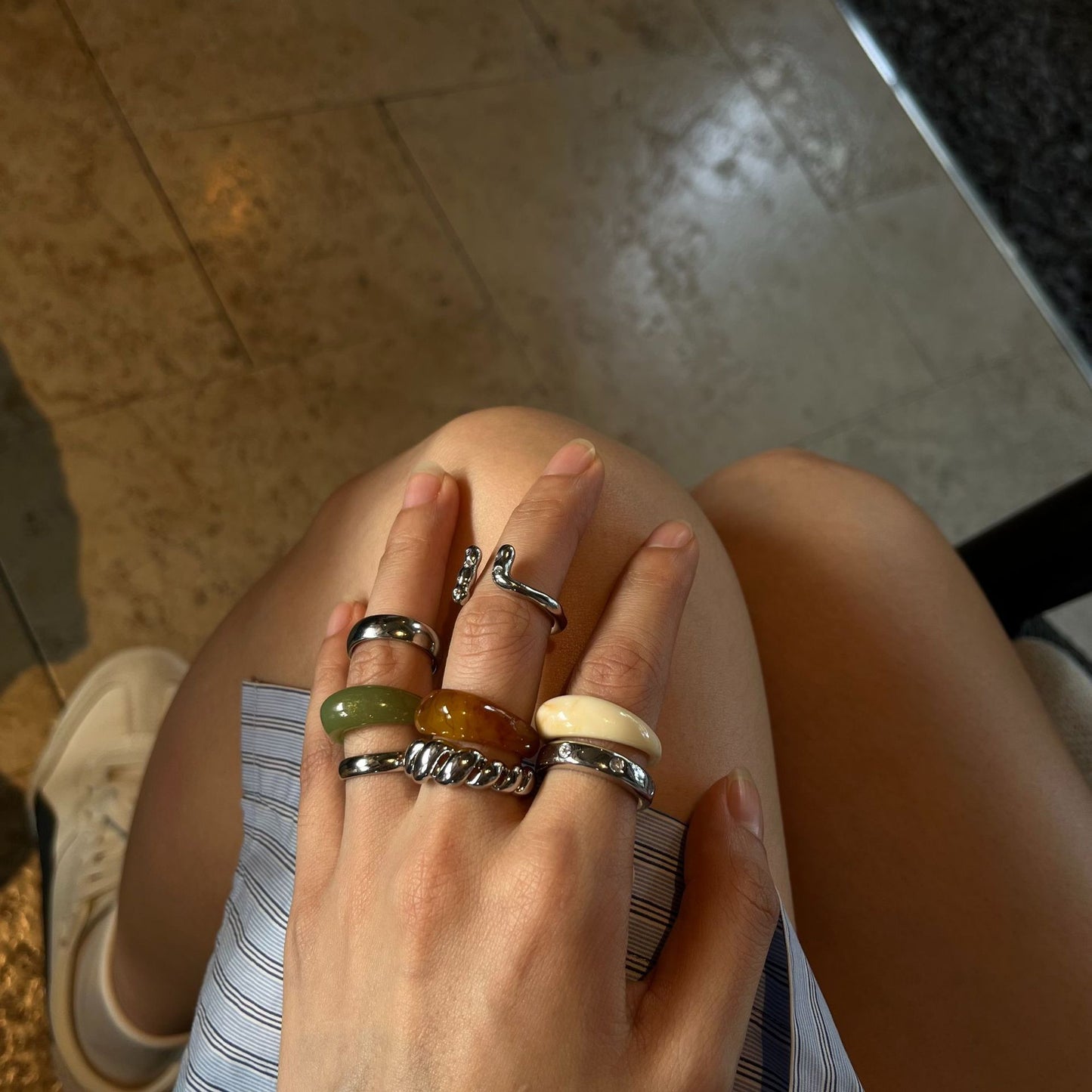 Resin Cold Opening Show Open Copper Electroplating Rings