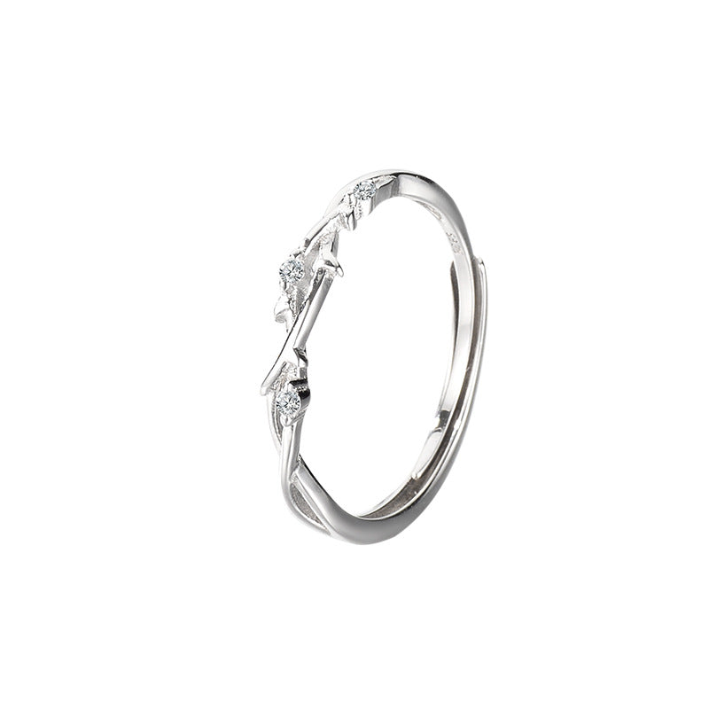 Summer Sterling Sier Branch Zircon Female Rings