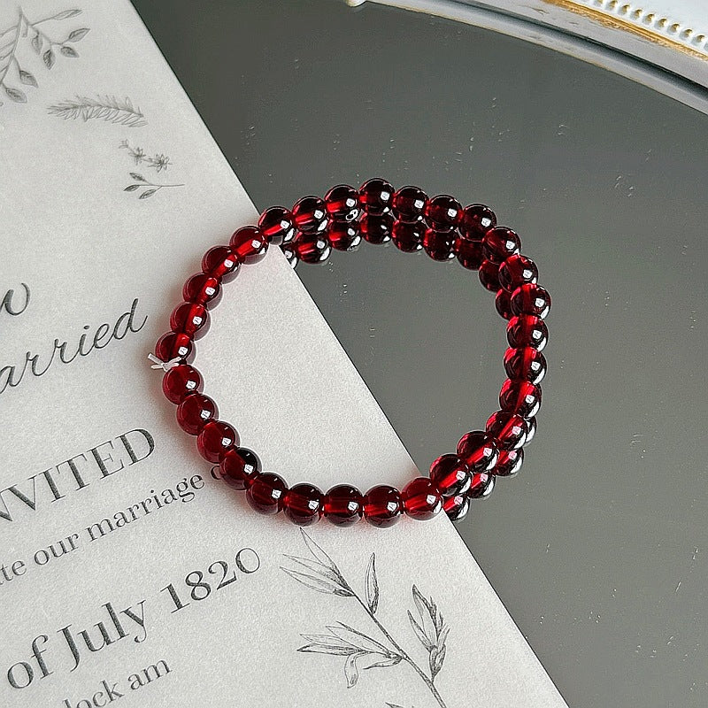 Purple Crystal Female Pliable Temperament Rosary Decompression Hand Bracelets