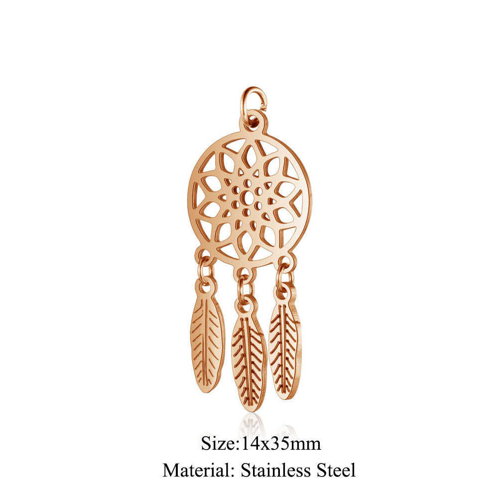 Small Five-pointed Star Elephant Cat Wings Lotus Pendants