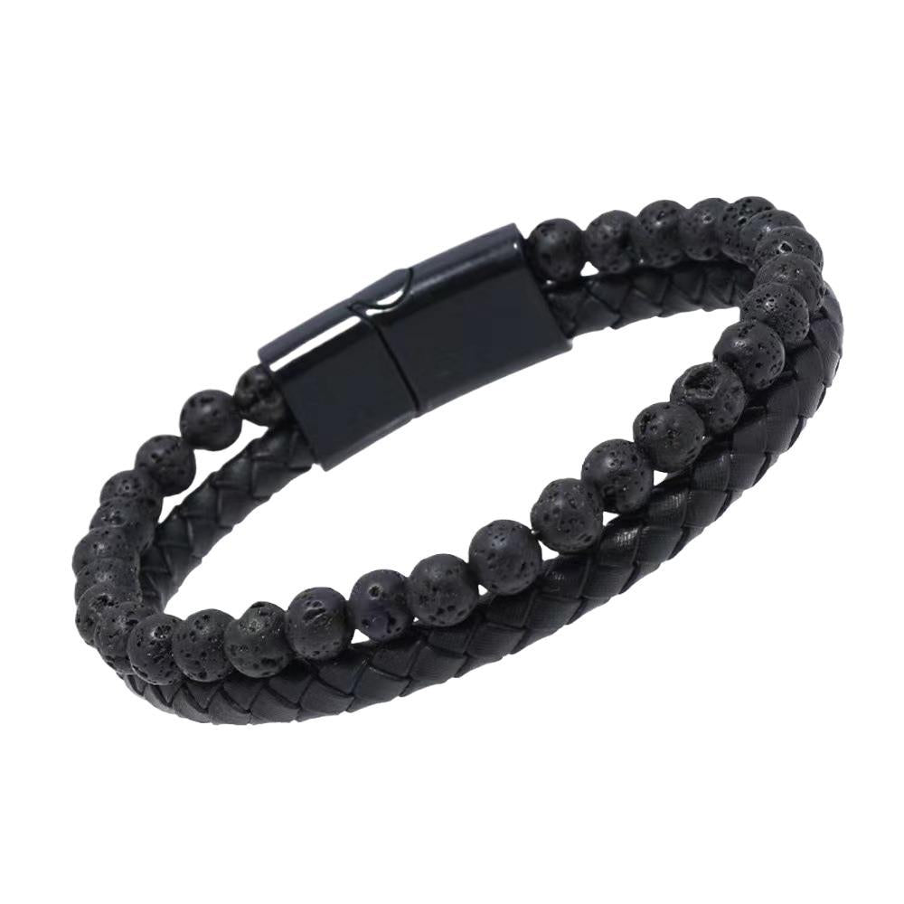 Men's Volcanic Tiger Eye Beaded Natural Stone Bracelets