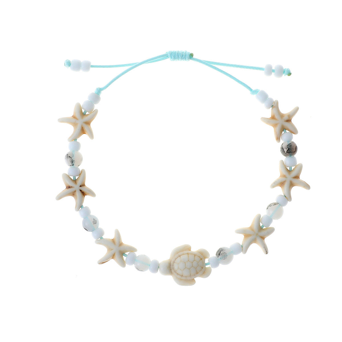 Ocean Style Turquoise Turtle Woven Wind Niche Bracelets