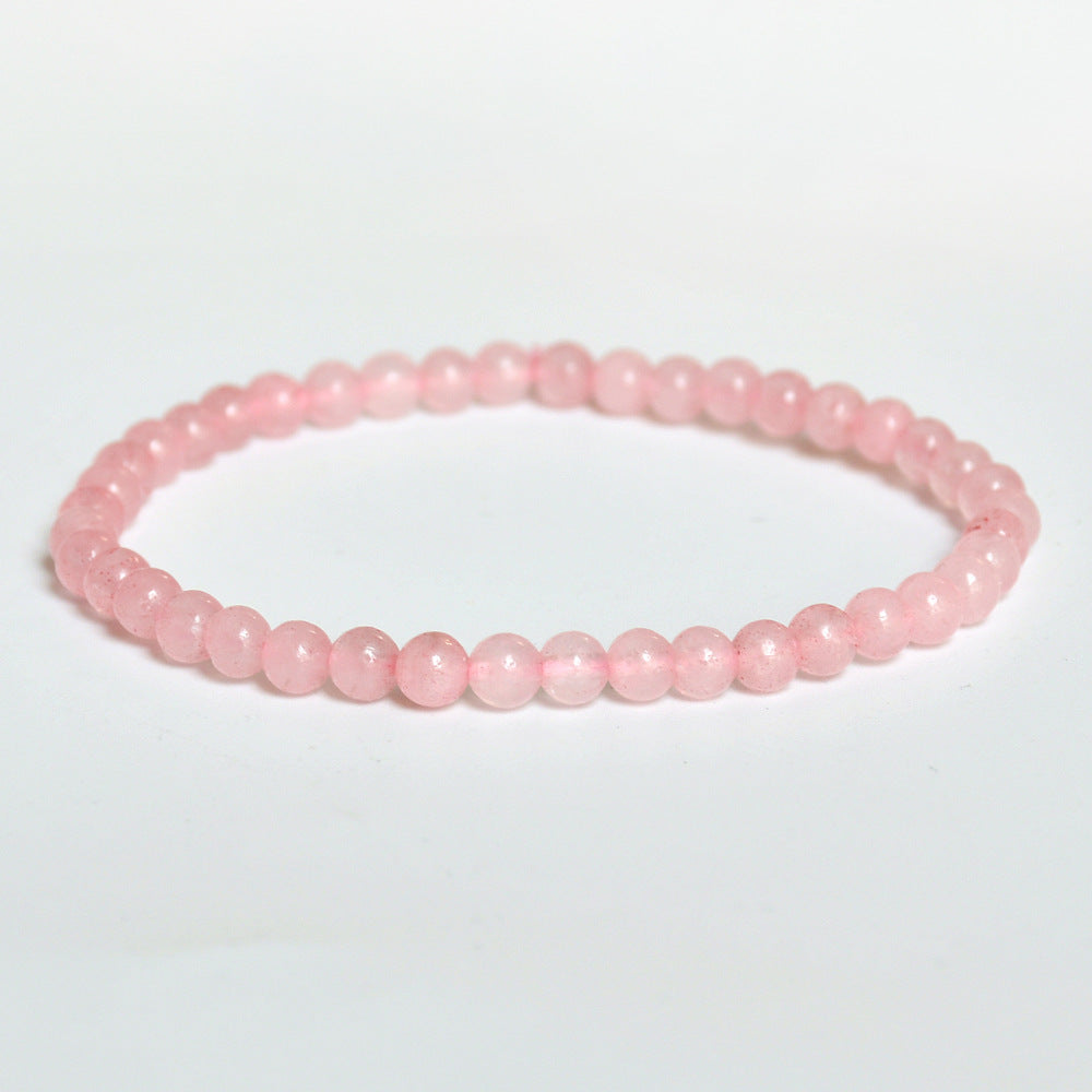 Style Simple Pink Crystal Natural Gift Bracelets