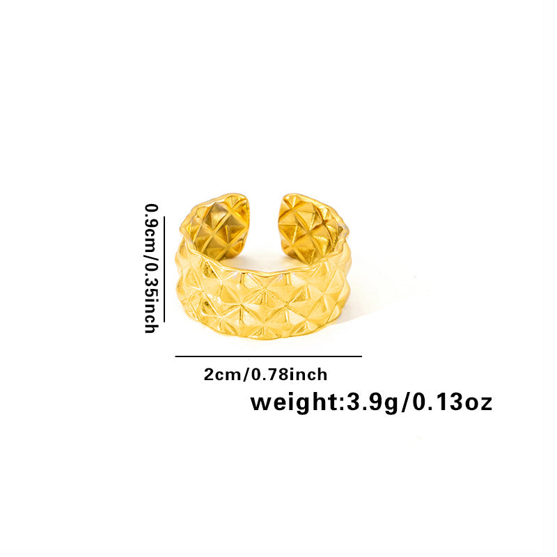 Leaf Love Polka Dot Knotted Titanium Rings