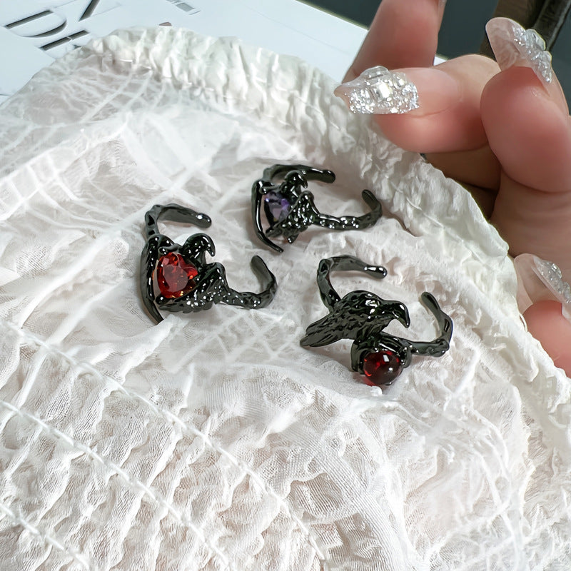 Style Thorn Crow Unique Design Open Female Minority Fashion Rings
