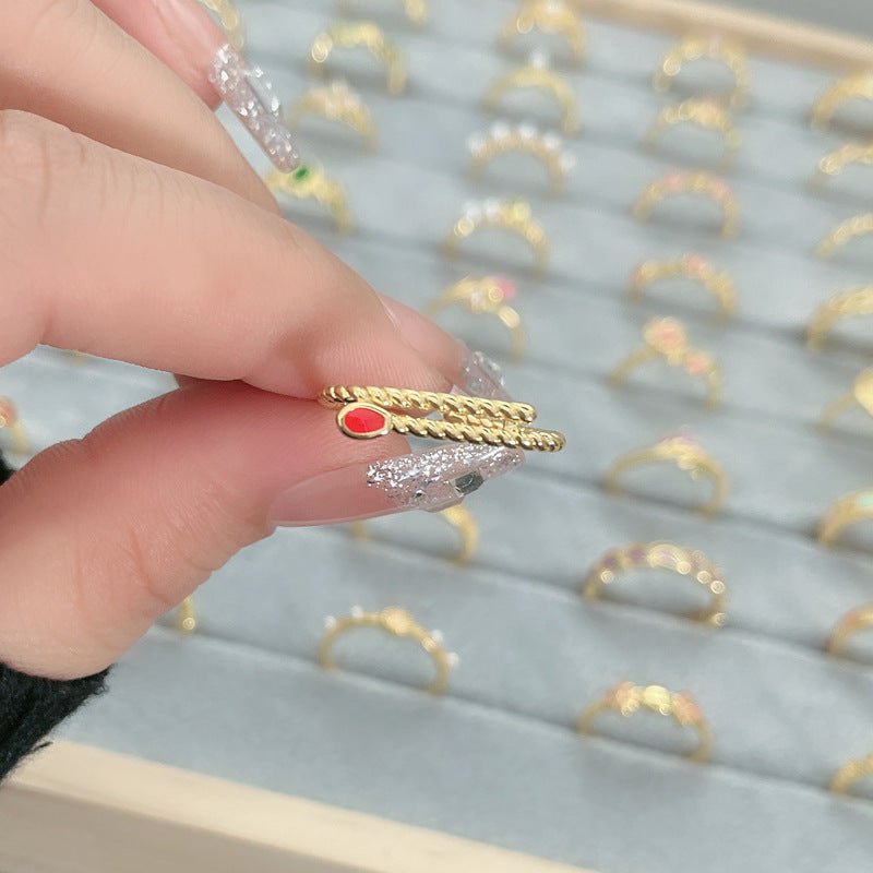 Flower Fashion Personalized Opening Adjustable Index Finger Rings