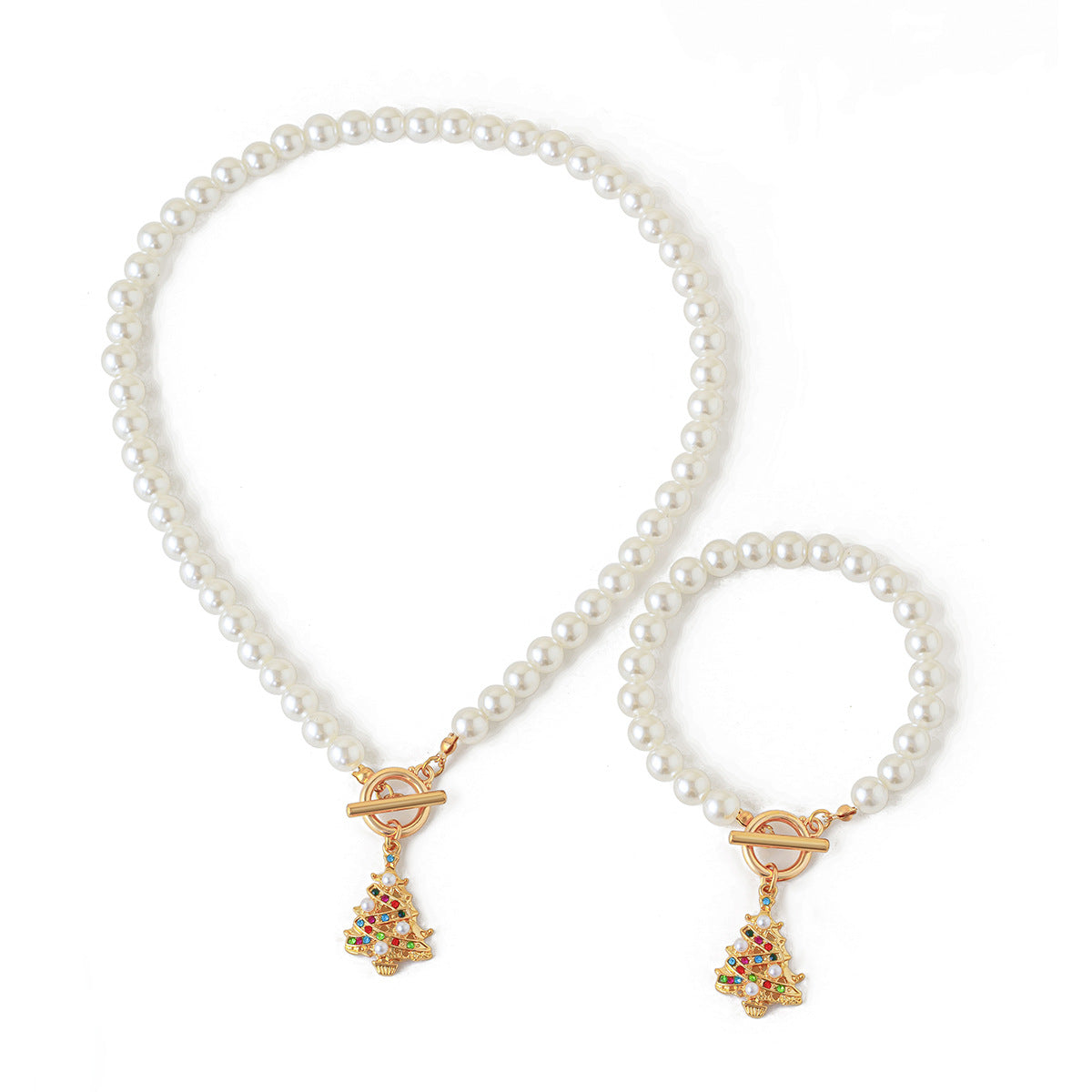 Style Imitation Pearl Suit Fashion Christmas Necklaces