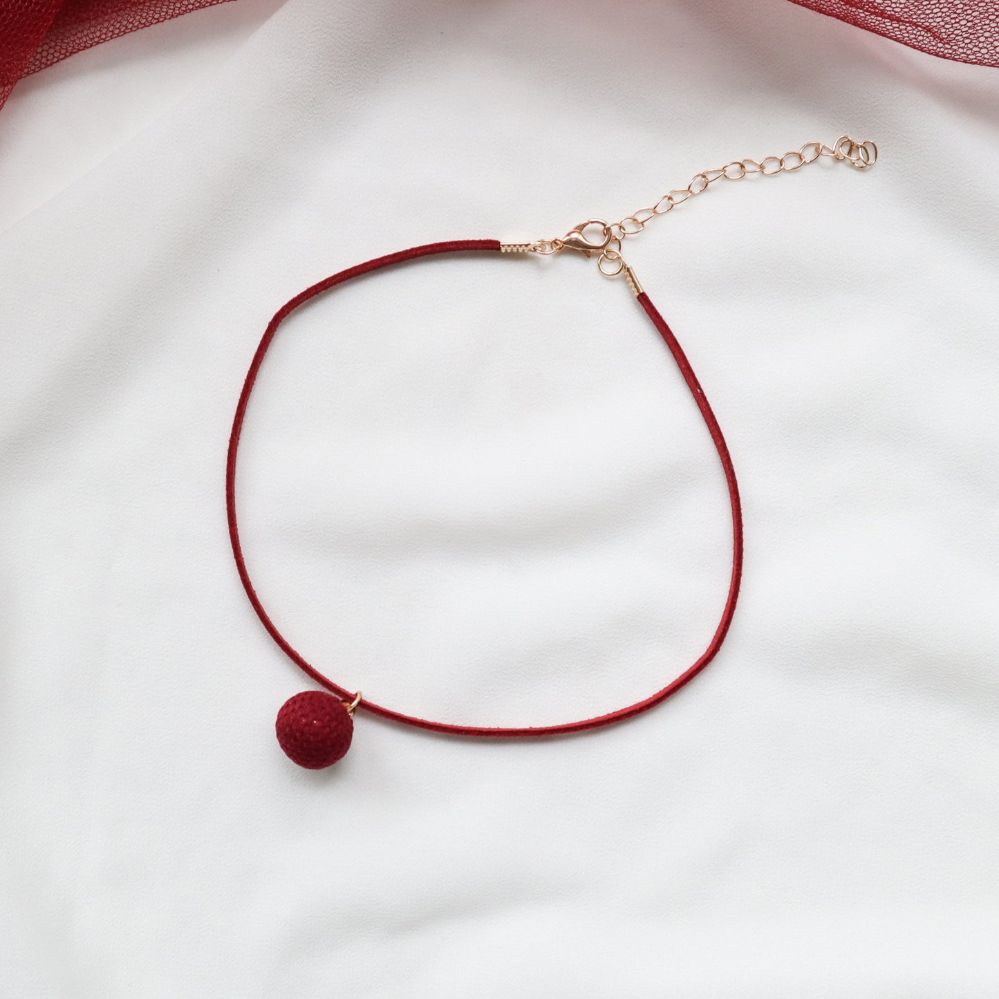 Women's Red Ornament Short Clavicle Chain For Necklaces