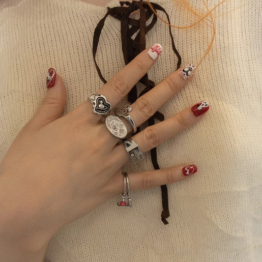 Design Three-dimensional Saturn Open Female Fashion Rings