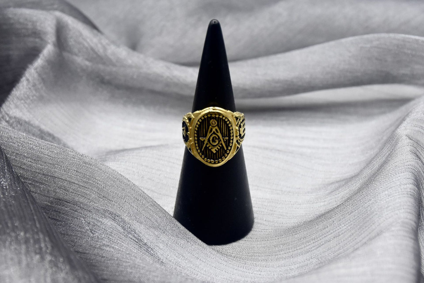 Men's Personality Fashion Trend Vintage Masonic Stainless Ring