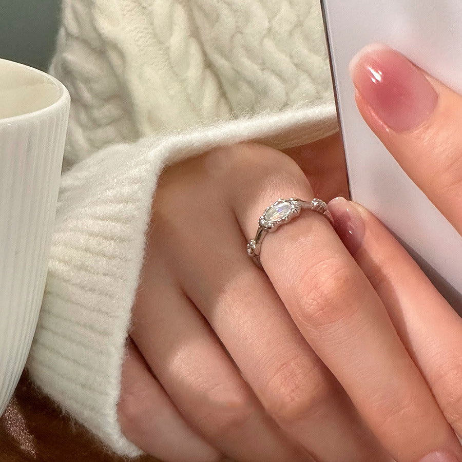 Exquisite Color Zircon Design Metal Tin Foil Rings