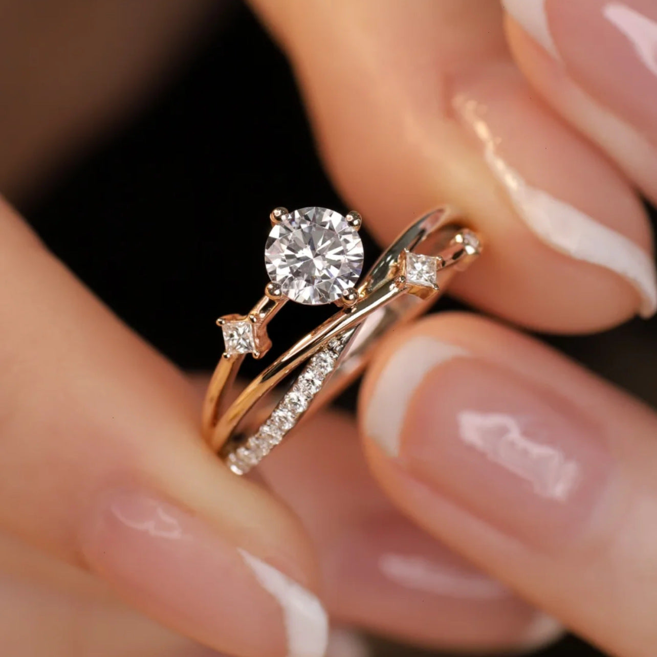 Design Wind Sterling Sier Zircon Light Luxury Rings