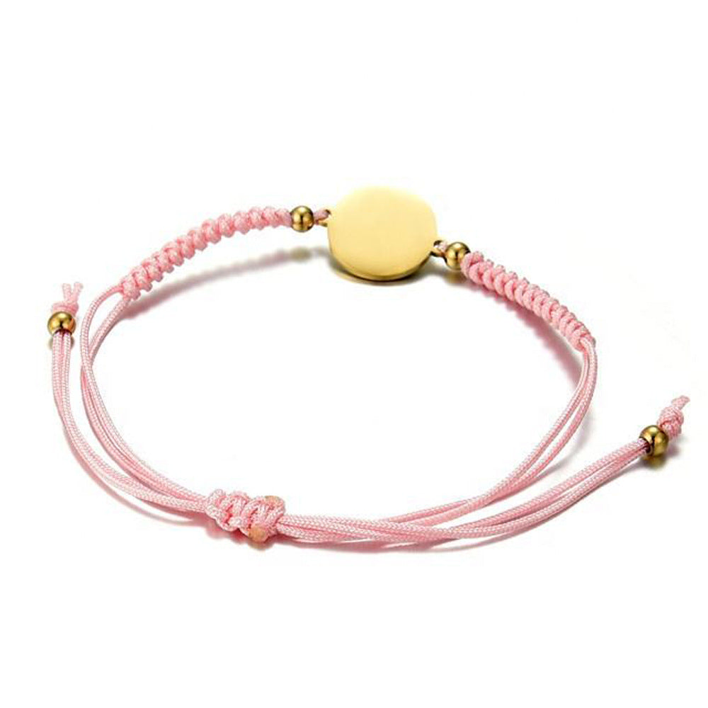 Braided Rope Couple Stainless Steel Hand-woven Bracelets